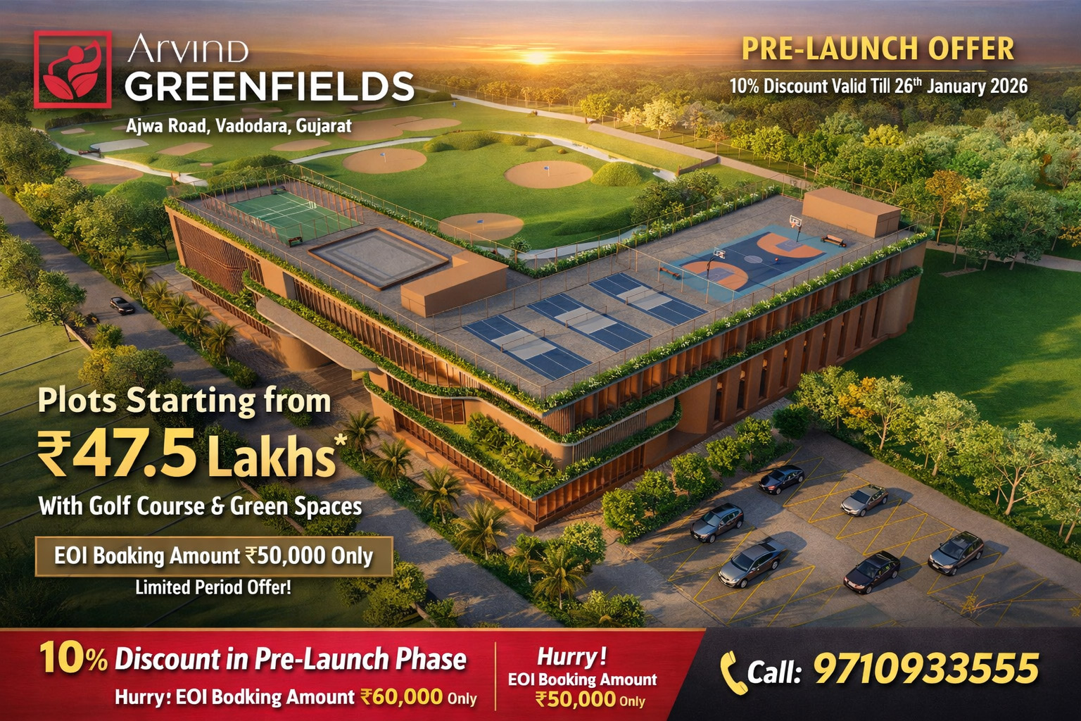 Arvind smartspaces greenfield vadodara club bannerw