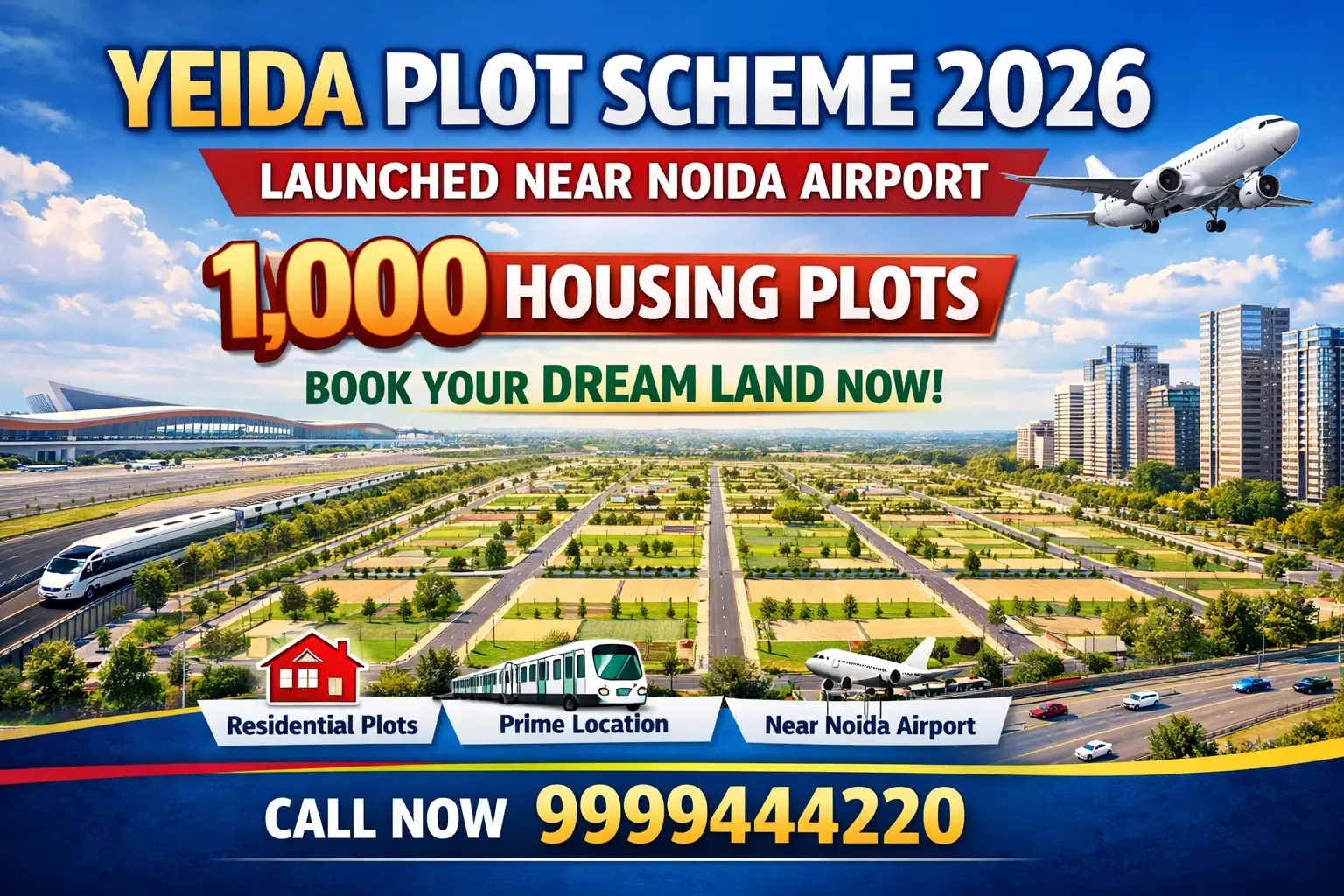 Yeida housing plot scheme 2026 invest in 1000 prime
